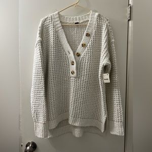 NWT Free People Whistle Thermal Henley Sweater